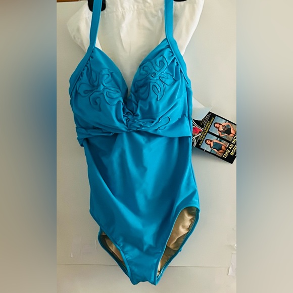 New Carol Wior Slimsuit Designer Collection size  16 made in USA Summer - Picture 5 of 16